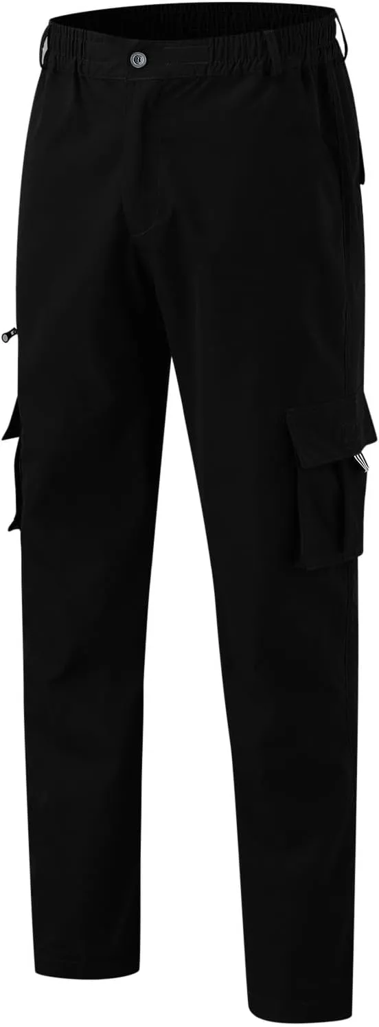 Cargo Jogger Pants for Mens Sweatpants Zipper Pocket Baggy Sweatpants Plus Size Black Military Pants Twill Pants