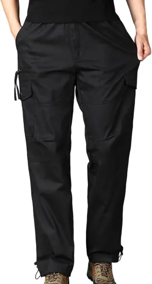Cargo Pants for Men Baggy Multi Pockets Relaxed Fit Outdoor Hiking Pants Cotton Lightweight Drawstring Sweatpants