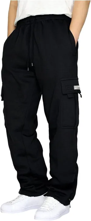 Cargo Pants for Men Baggy Plus Size Drawstring Waist Relaxed Fit Sweatpants Casual Golf Joggers with Pockets