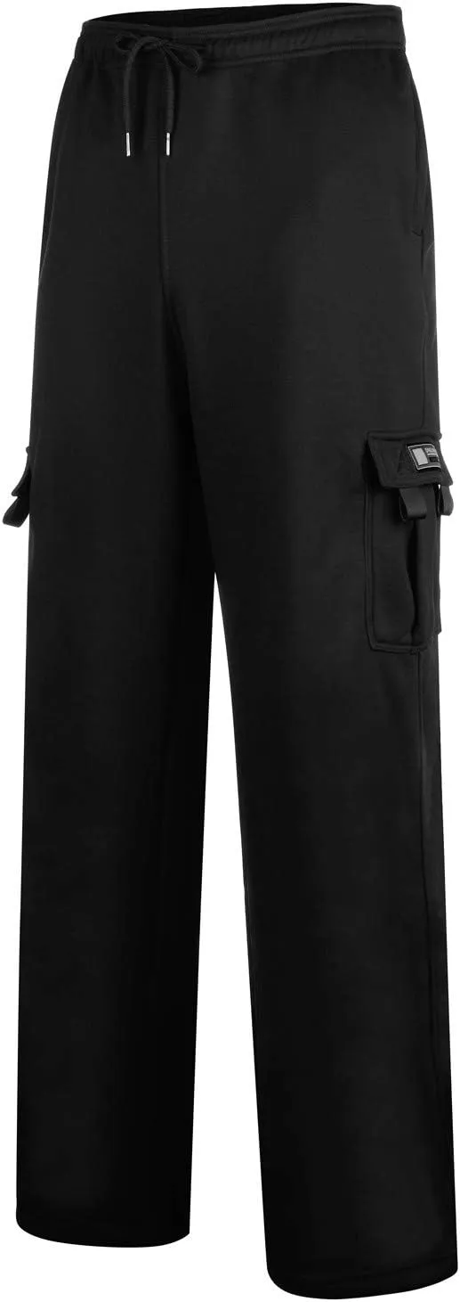 Cargo Pants for Men Baggy Plus Size Drawstring Waist Relaxed Fit Sweatpants Casual Golf Joggers with Pockets