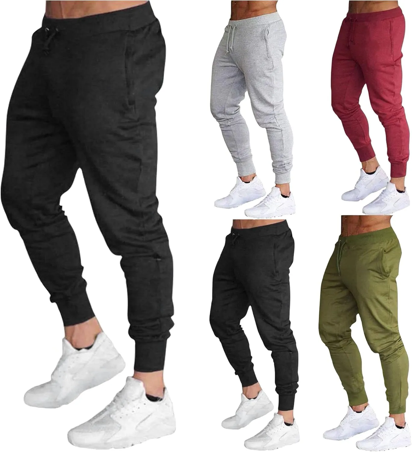 Cargo Pants for Men Big and Tall, Hip Hop Jogging Sweatpants Casual Elastic Waist Trousers Men Pants Joggers Athletic