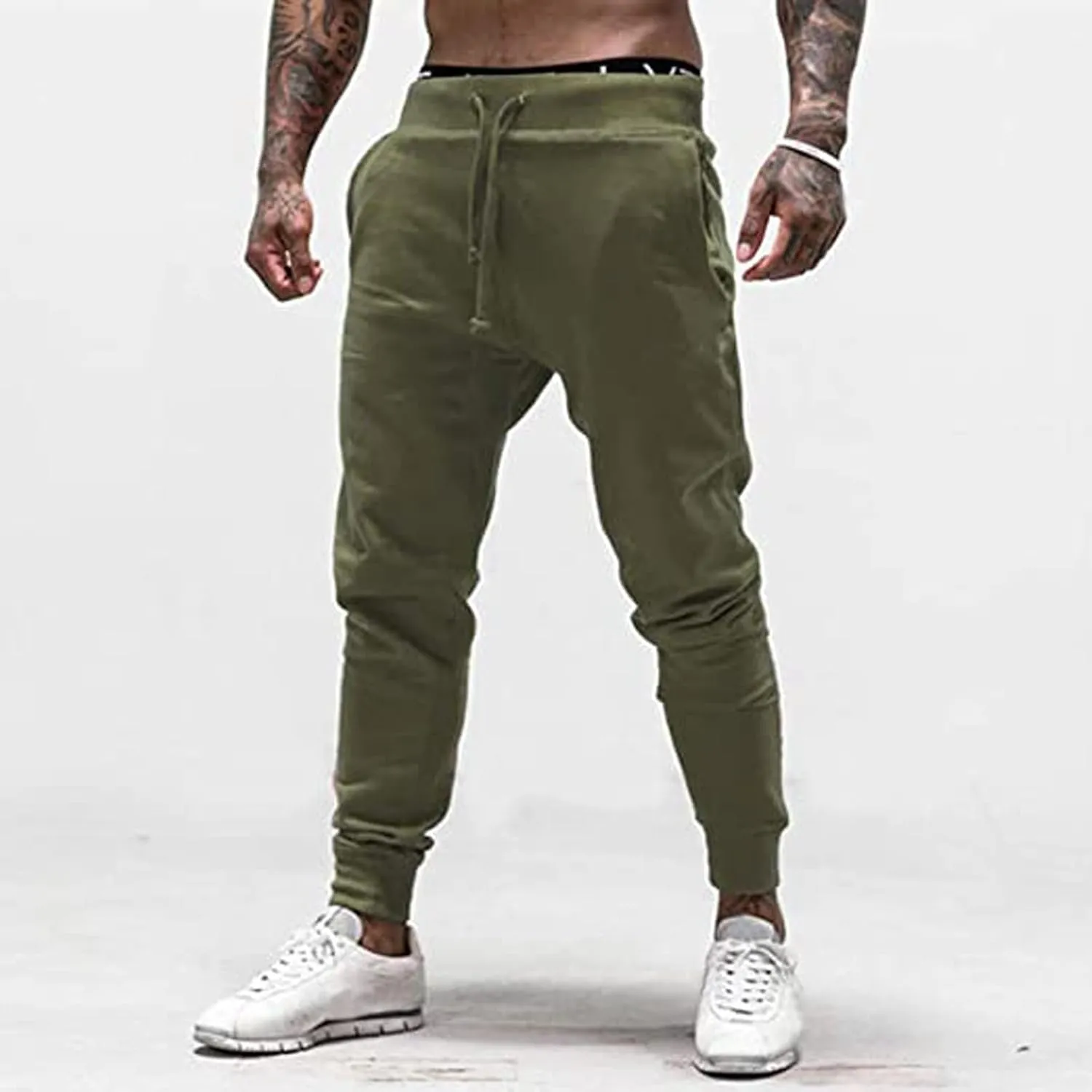 Cargo Pants for Men Big and Tall, Hip Hop Jogging Sweatpants Casual Elastic Waist Trousers Men Pants Joggers Athletic