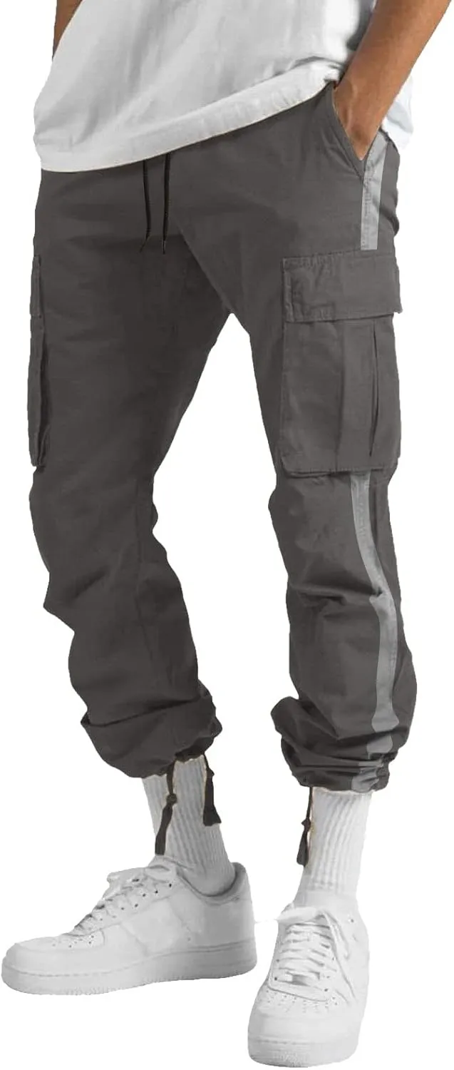Cargo Pants for Men Big and Tall Sweats Casual Trousers Heavyweight Fleece Sweatpants with Pockets Men's Heavyweight