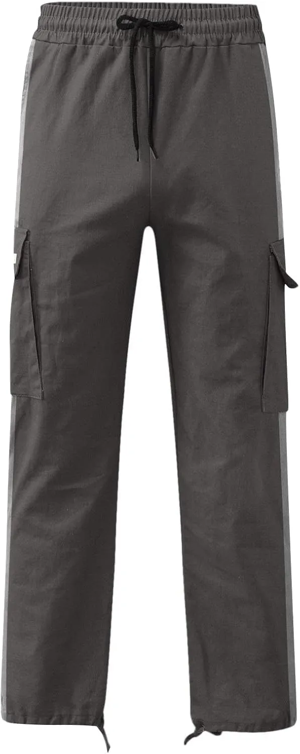 Cargo Pants for Men Big and Tall Sweats Casual Trousers Heavyweight Fleece Sweatpants with Pockets Men's Heavyweight