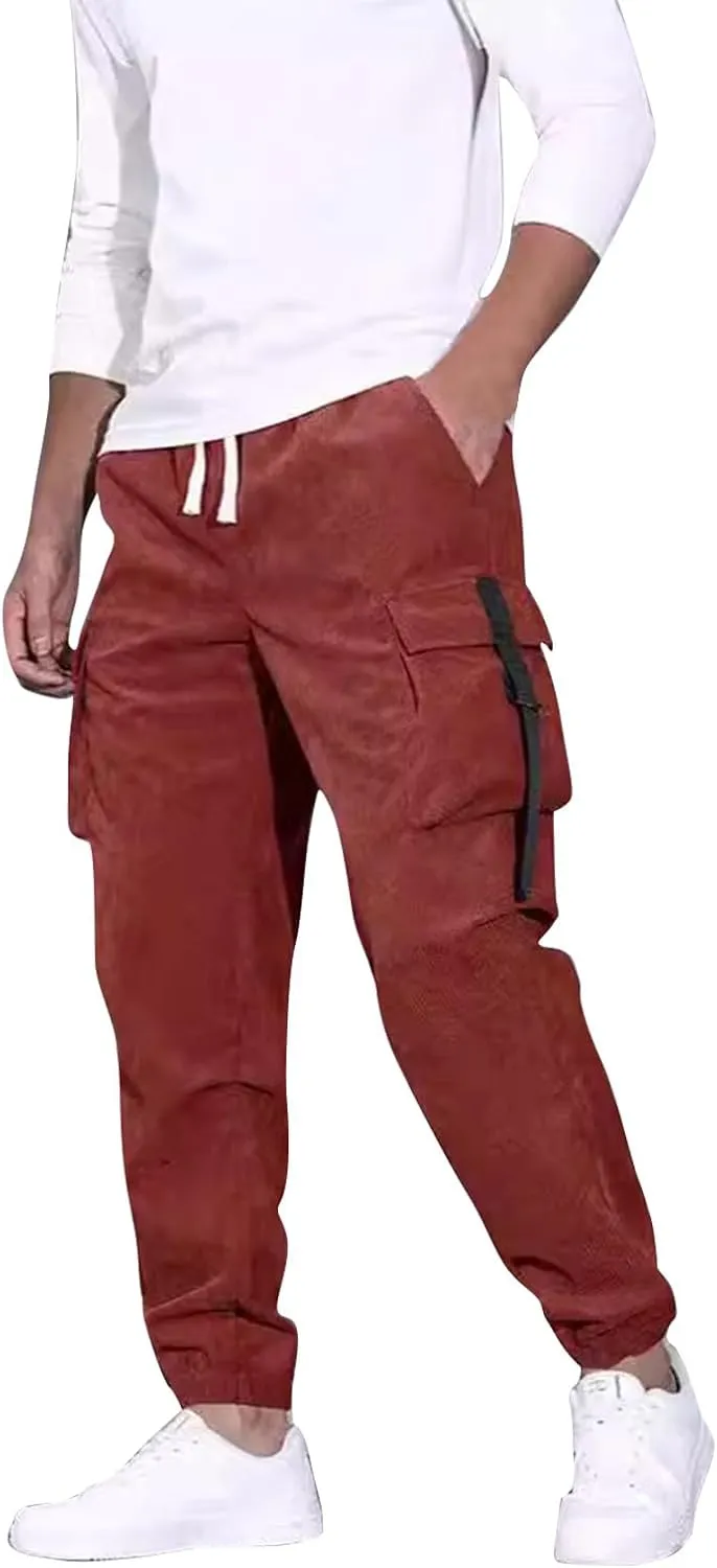 Cargo Pants for Men Casual Pantalones De Hombre Stretch Cargo Multi Pockets Hiking Work Joggers Relaxed Fit Trousers