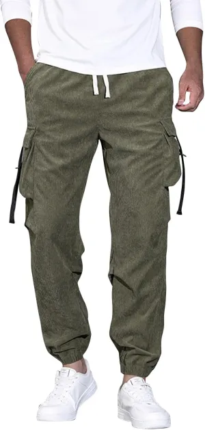 Cargo Pants for Men Casual Pantalones De Hombre Stretch Cargo Multi Pockets Hiking Work Joggers Relaxed Fit Trousers