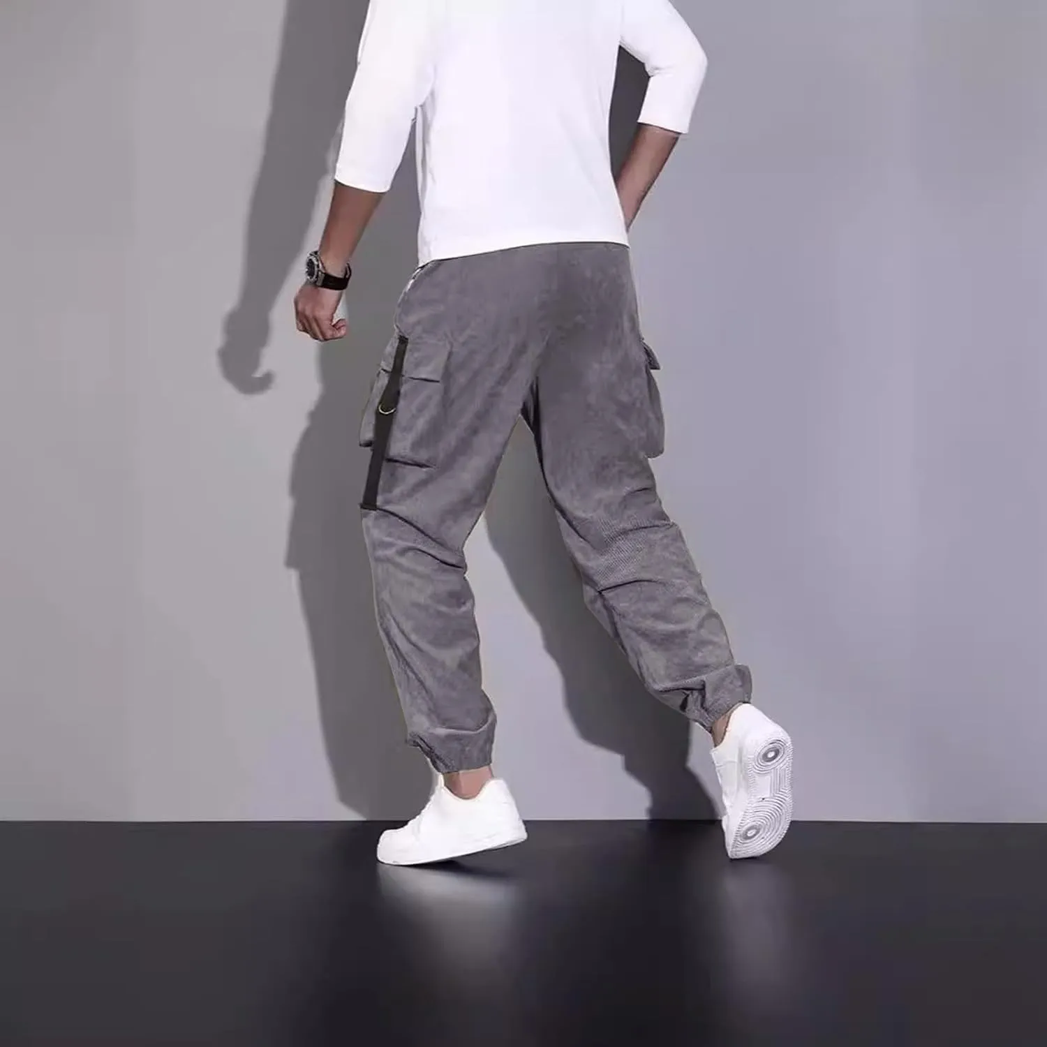 Cargo Pants for Men Casual Pantalones De Hombre Stretch Cargo Multi Pockets Hiking Work Joggers Relaxed Fit Trousers