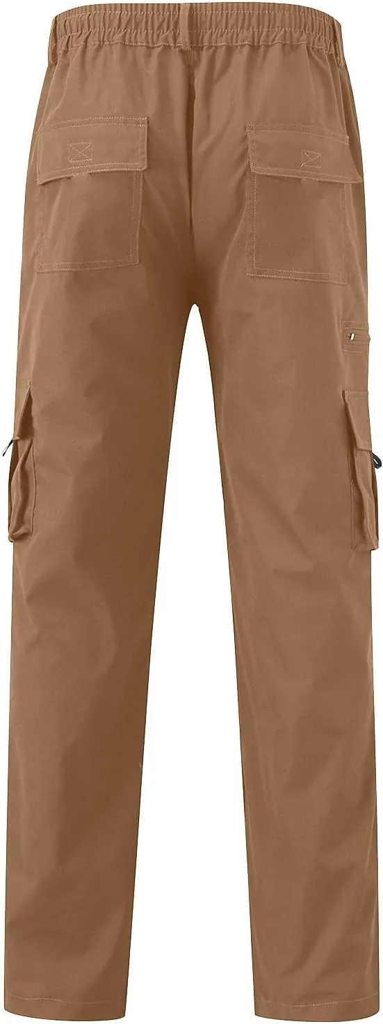 Cargo Pants for Men Relaxed Fit Mens Cargo Pants Jogger Work Pants 6 Pocket Full Outdoor Casual Sweatpants Sweatpants