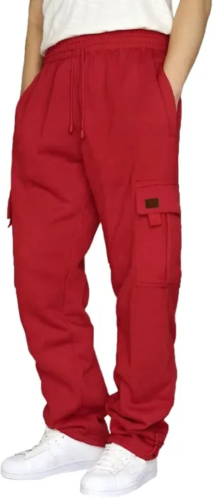 Cargo Pants for Men Relaxed Fit Pockets Men's Graphic Sweatpants Athletic Gym Running Workout Pants Drawstring Jogger