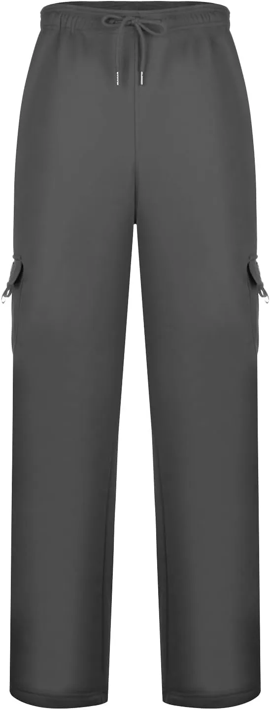 Cargo Pants for Men Relaxed Fit Pockets Men's Graphic Sweatpants Athletic Gym Running Workout Pants Drawstring Jogger
