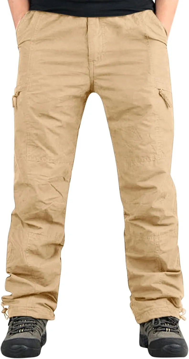 Cargo Sweatpants for Men Big and Tall Casual Jogging Trousers Lightweight Hiking Work Pants Outdoor Pant Winter Pants