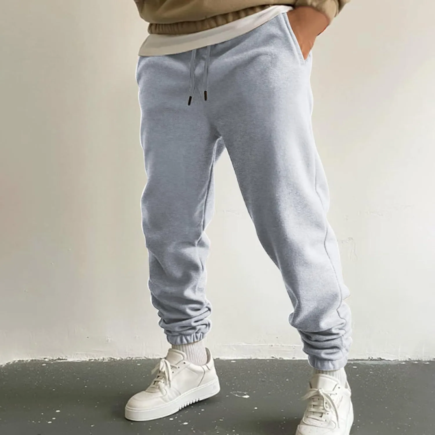 Cargo Sweatpants for Men Big and Tall Gym Sweatpants Men's Cargo Pants with Pockets Cotton Sweatpants Casual Athletic