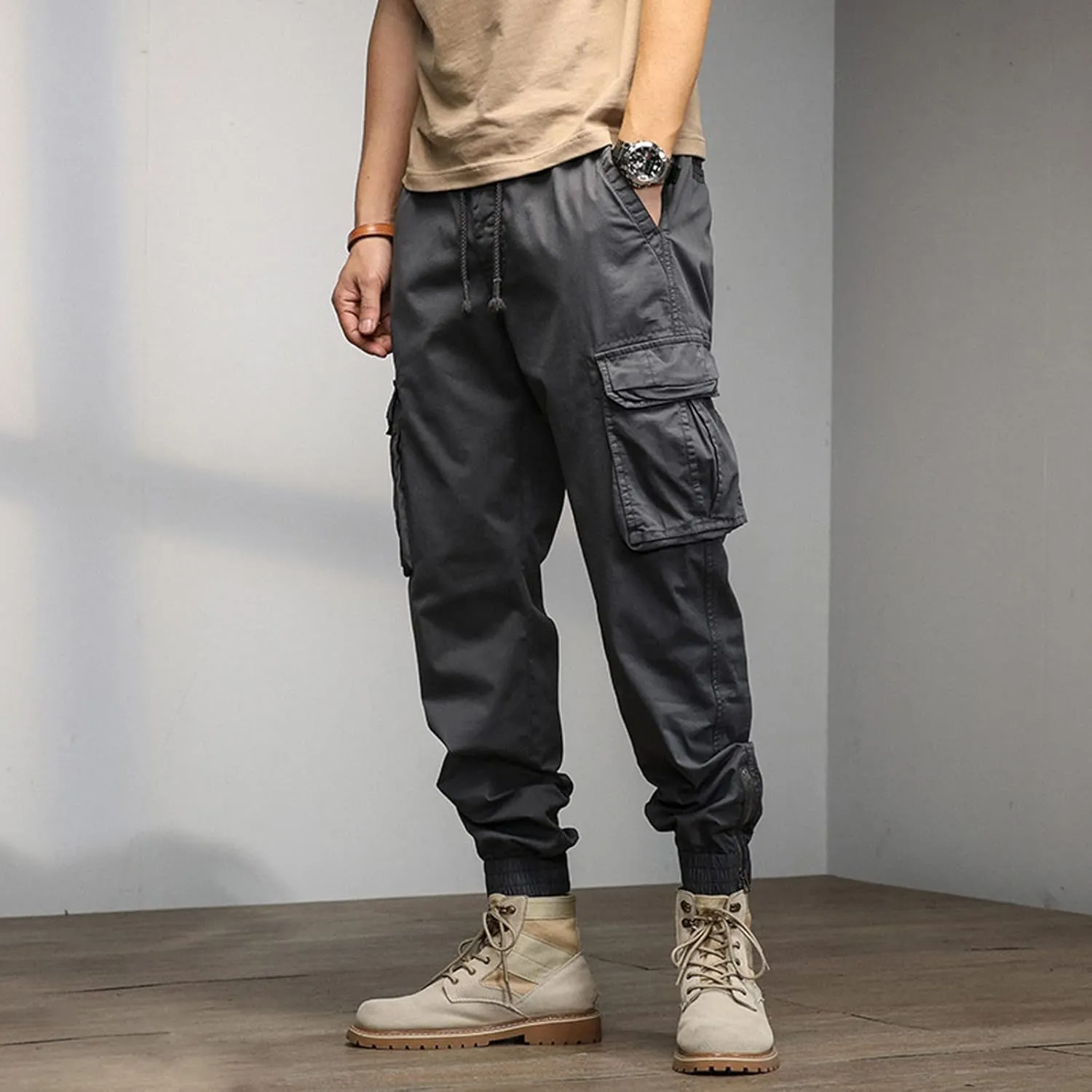 Cargo Sweatpants for Men Big and Tall Men Outdoor Cargo Pant Relaxed Fit Sport Pants Lightweight Tactical Pant Hiking