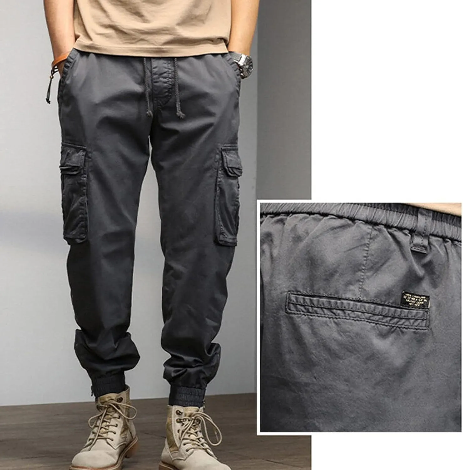Cargo Sweatpants for Men Big and Tall Men Outdoor Cargo Pant Relaxed Fit Sport Pants Lightweight Tactical Pant Hiking