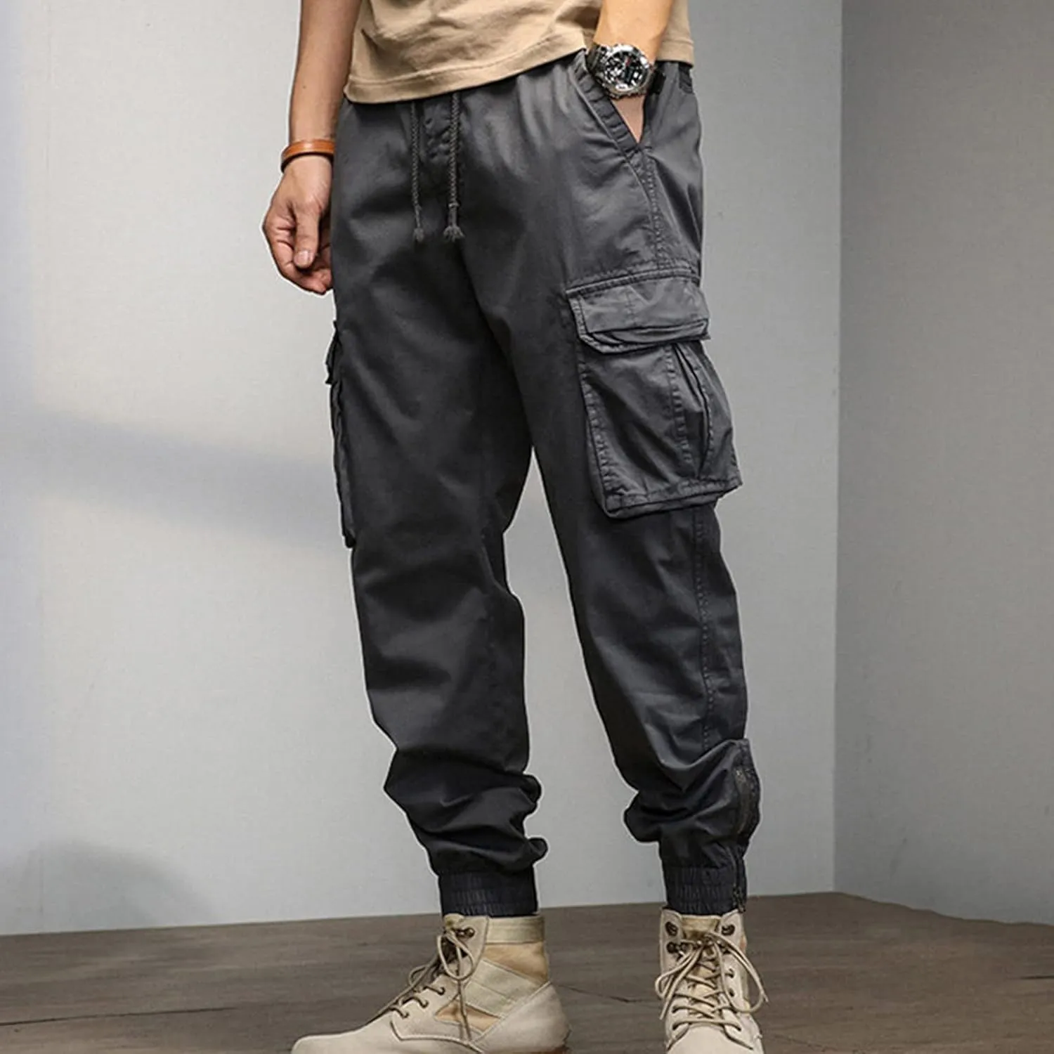 Cargo Sweatpants for Men Big and Tall Men Outdoor Cargo Pant Relaxed Fit Sport Pants Lightweight Tactical Pant Hiking