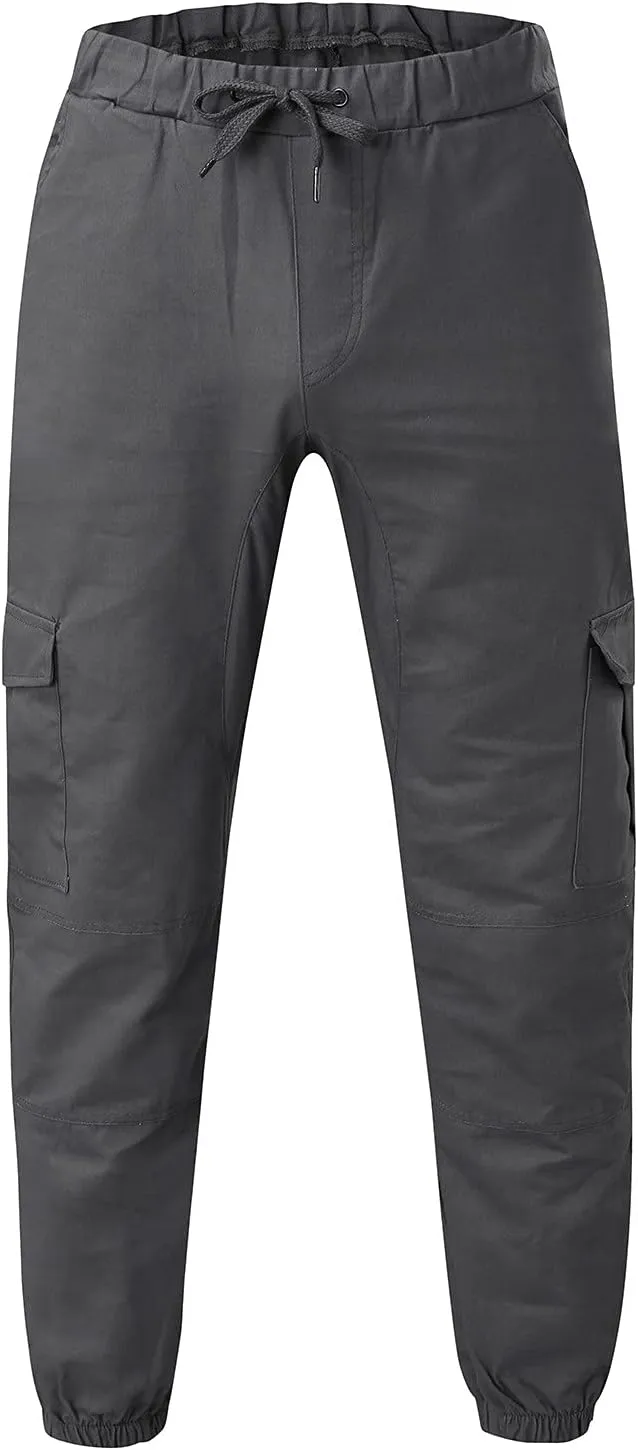 Cargo Sweatpants for Men Hiking Pants Sweatpants Men Men's Sweatpants Overalls Drawstring Multi Pocket Hiking Cotton