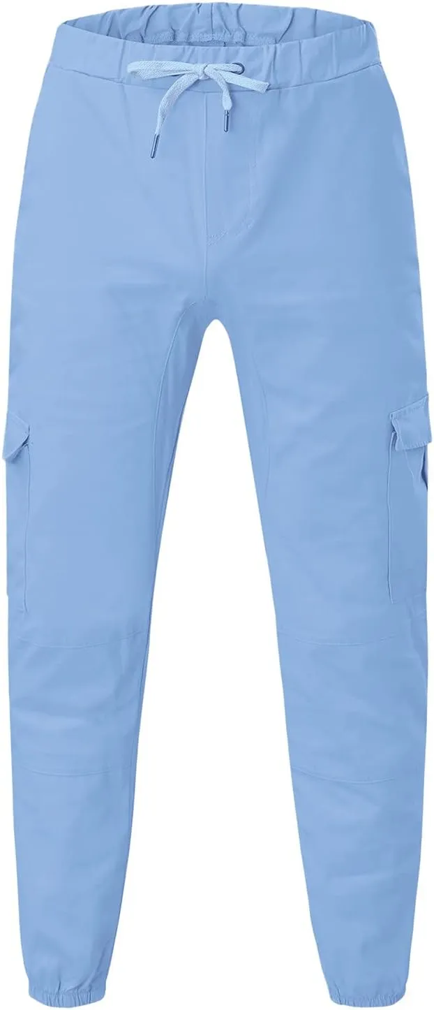 Cargo Sweatpants for Men Hiking Pants Sweatpants Men Men's Sweatpants Overalls Drawstring Multi Pocket Hiking Cotton
