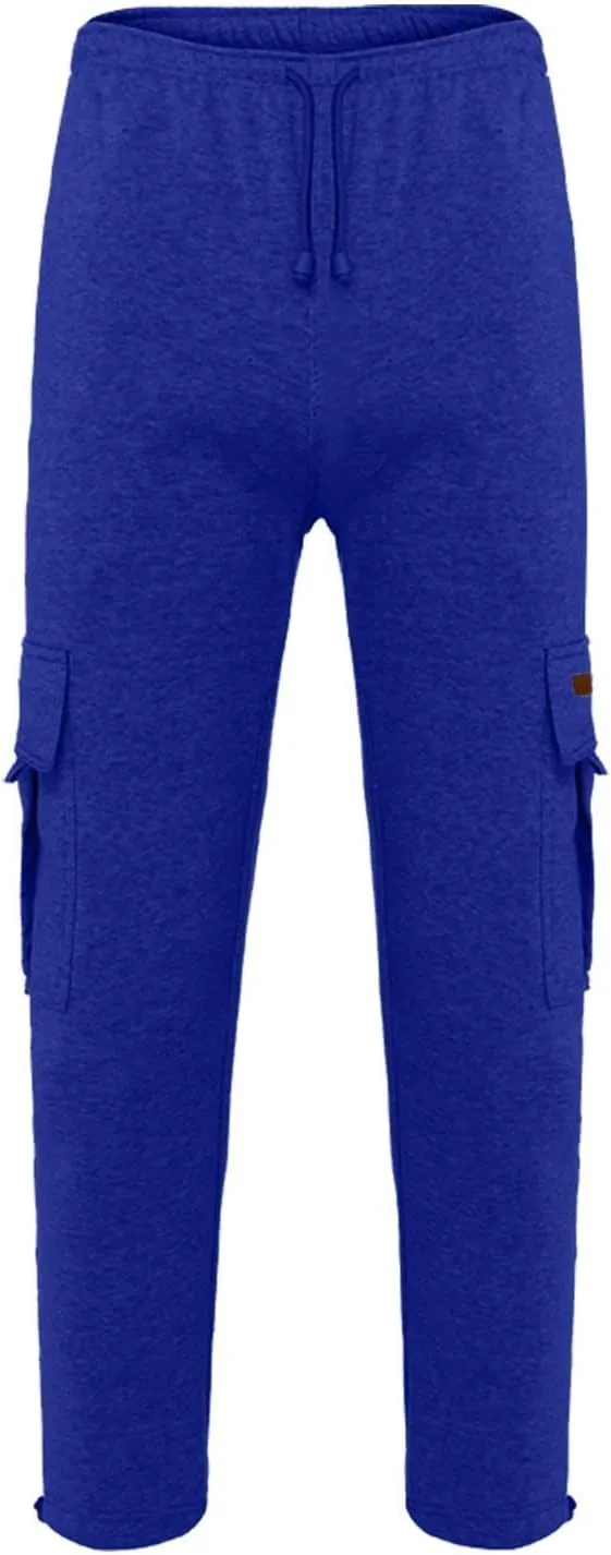 Cargo Sweatpants for Men Relaxed Fit Casual Solid Joggers Stretch Baggy Lightweight Classic Overalls with Pockets