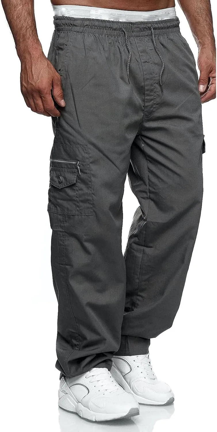 Cargo Trousers for Men Casual Gym Cargo Sweatpants Heavyweight Fleece Active Gym Workout Sweat Pants Men's Sweatpants