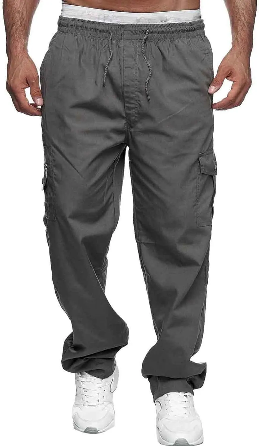 Cargo Trousers for Men Casual Gym Cargo Sweatpants Heavyweight Fleece Active Gym Workout Sweat Pants Men's Sweatpants