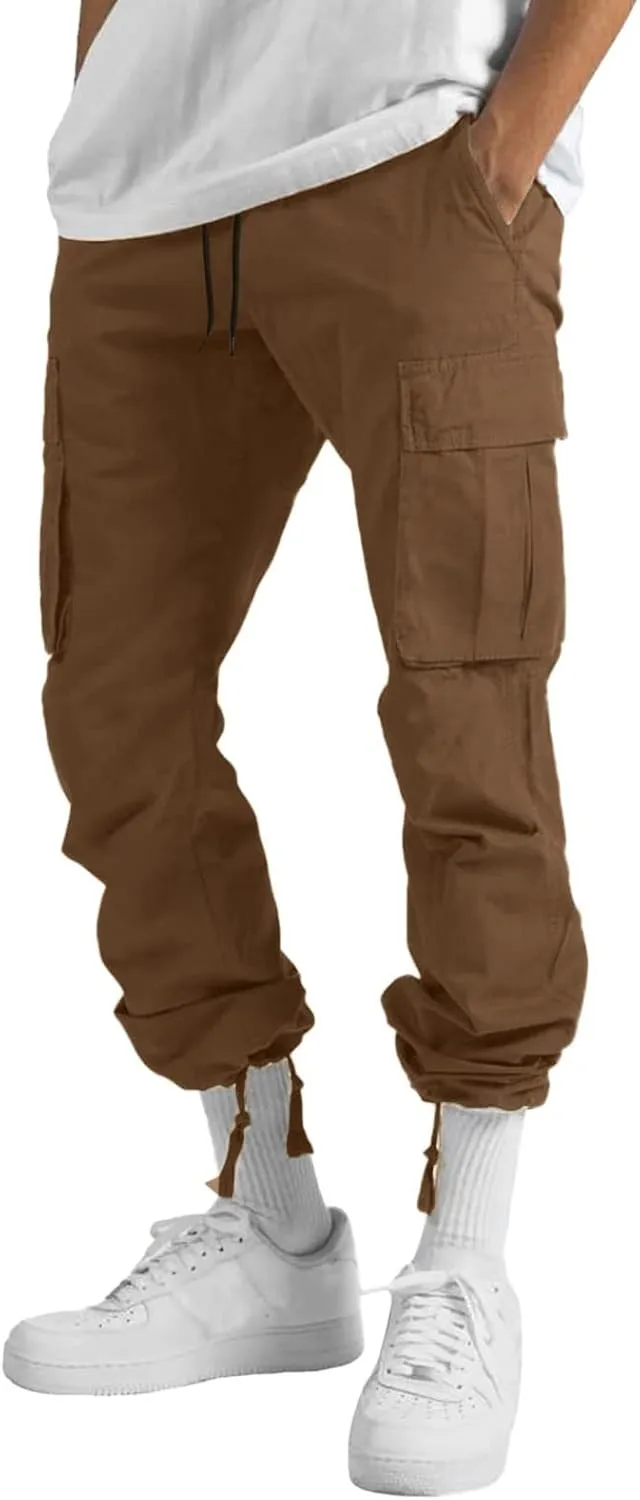 Cargo Trousers for Men Pants Hip Hop Letter Printed Street Hip Hop Jogging Sweatpants Casual Elastic Waist Trousers