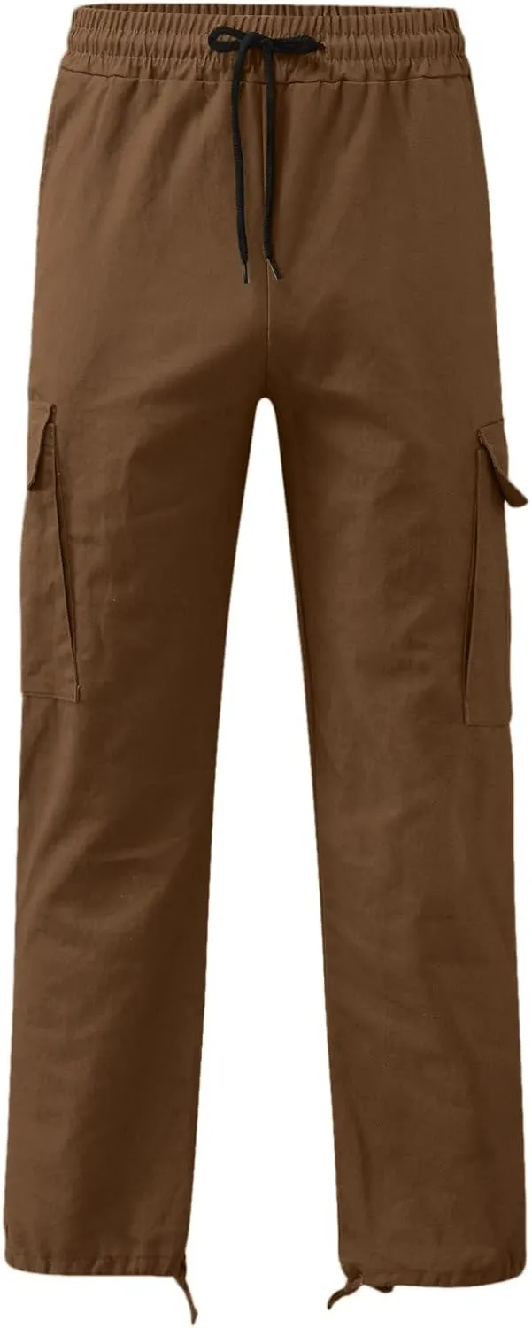 Cargo Trousers for Men Pants Hip Hop Letter Printed Street Hip Hop Jogging Sweatpants Casual Elastic Waist Trousers