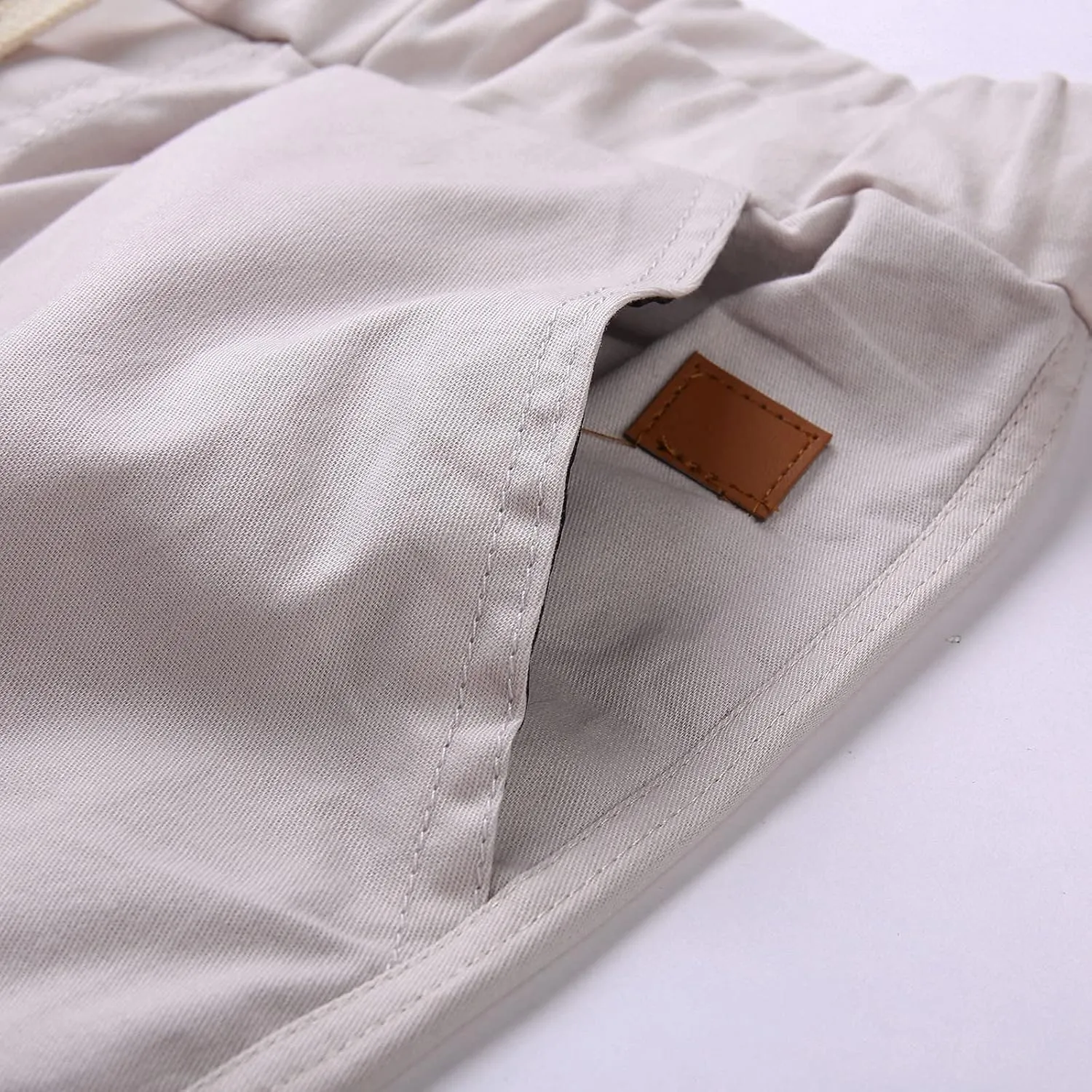 Cargo Trousers for Men Pants Men's Elastic Waist Drawstring Jogger Hiking Streetwear Cargo Pants with Pockets Men's