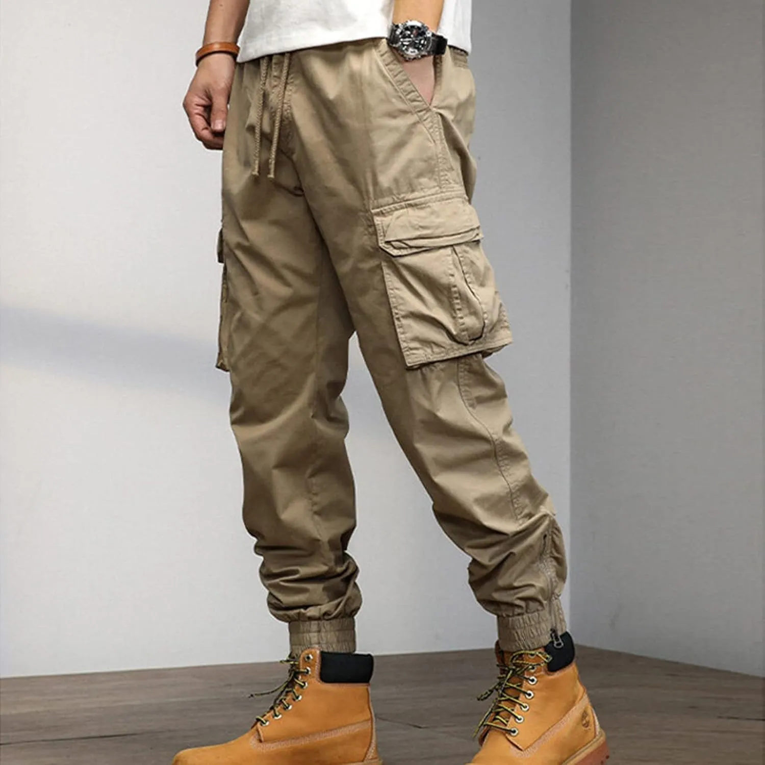 Cargo Trousers for Men Trousers Cargo Pants for Men Casual Heavyweight Sweatpants Classic Fit Cargo Work Pants Wild