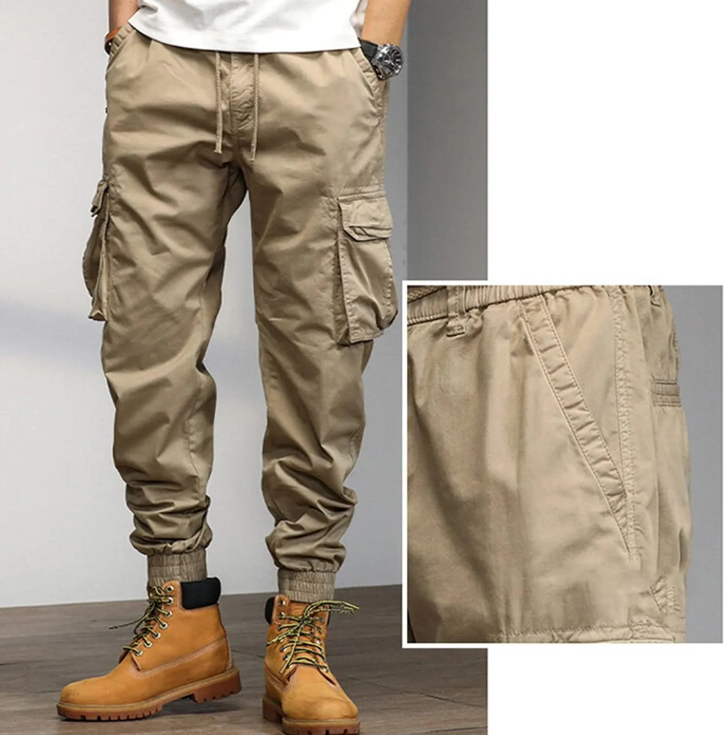 Cargo Trousers for Men Trousers Cargo Pants for Men Casual Heavyweight Sweatpants Classic Fit Cargo Work Pants Wild