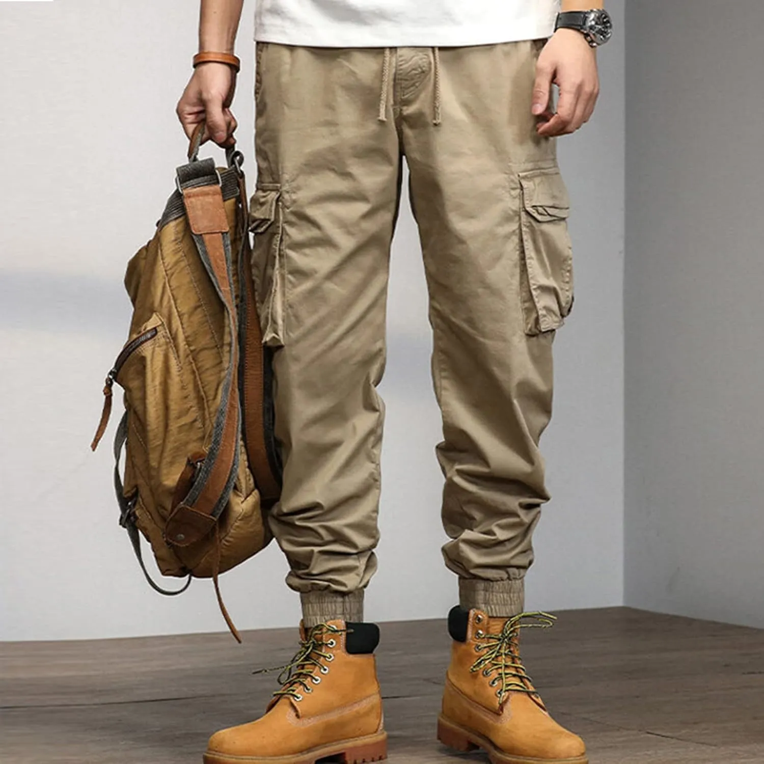 Cargo Trousers for Men Trousers Cargo Pants for Men Casual Heavyweight Sweatpants Classic Fit Cargo Work Pants Wild