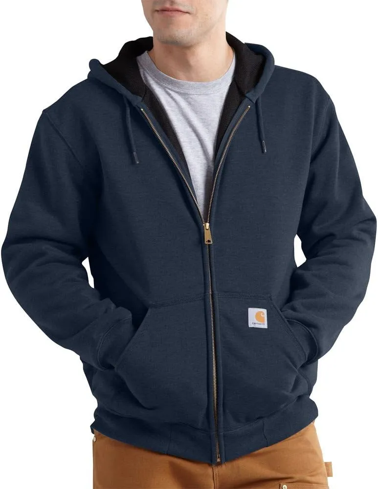 Carhartt Men's Rain Defender Rutland Thermal Lined Hooded Zip Front Sweatshirt