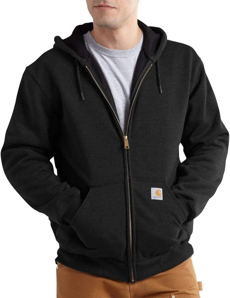 Carhartt Men's Rain Defender Rutland Thermal Lined Hooded Zip Front Sweatshirt
