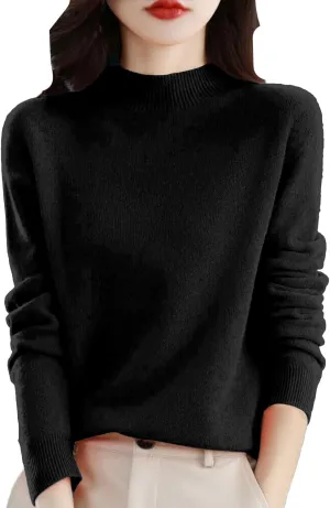 Cashmere Sweaters for Women Fashion Comfort Pullover Sweaters Casual Crewneck Sweater Dressy Long Sleeve Sweaters