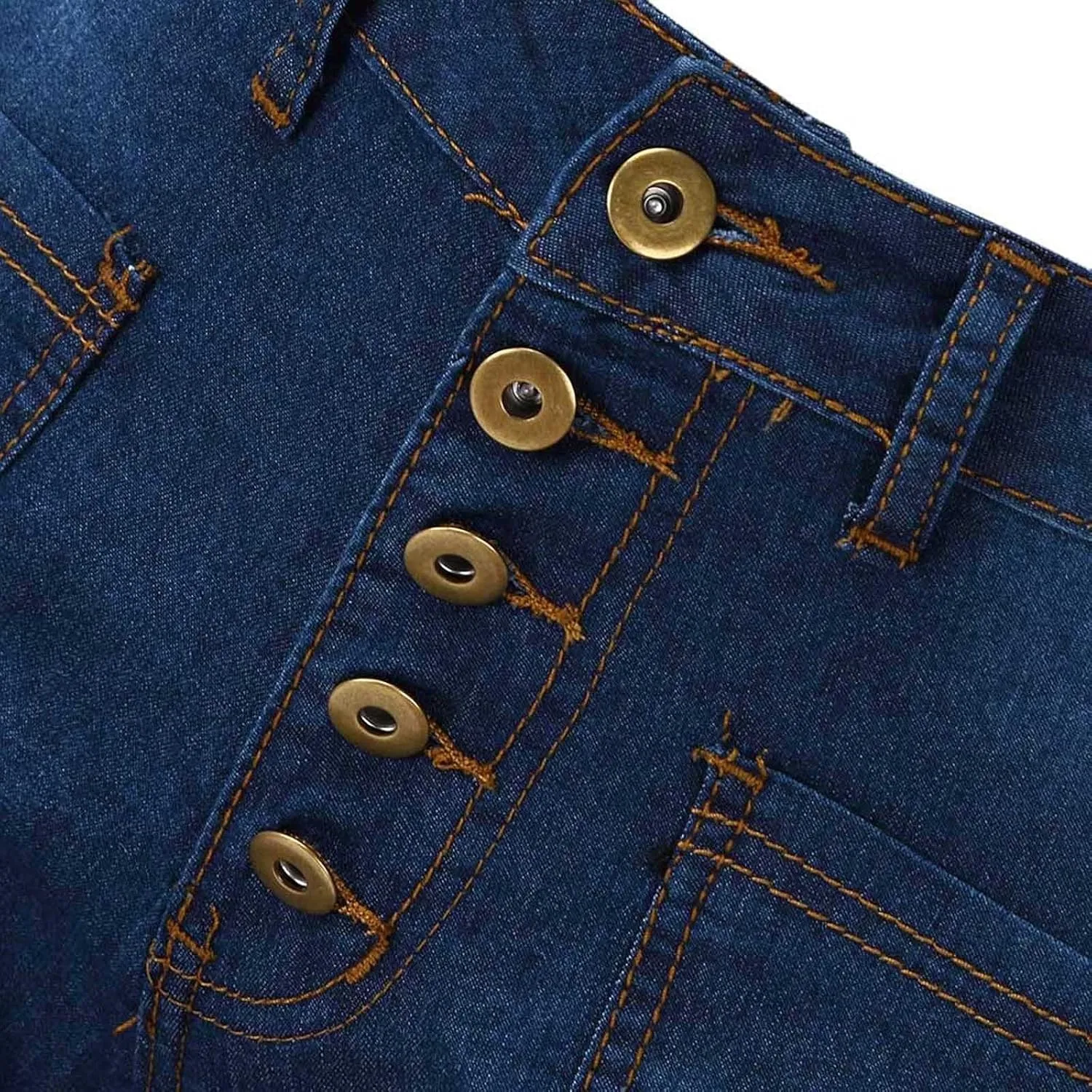 Cdiecer Flared Jeans Women Bell Bottom Jeans Button Closure Jeans Pants High Waisted Stretch Jeans Tummy Control Jeans Y2k