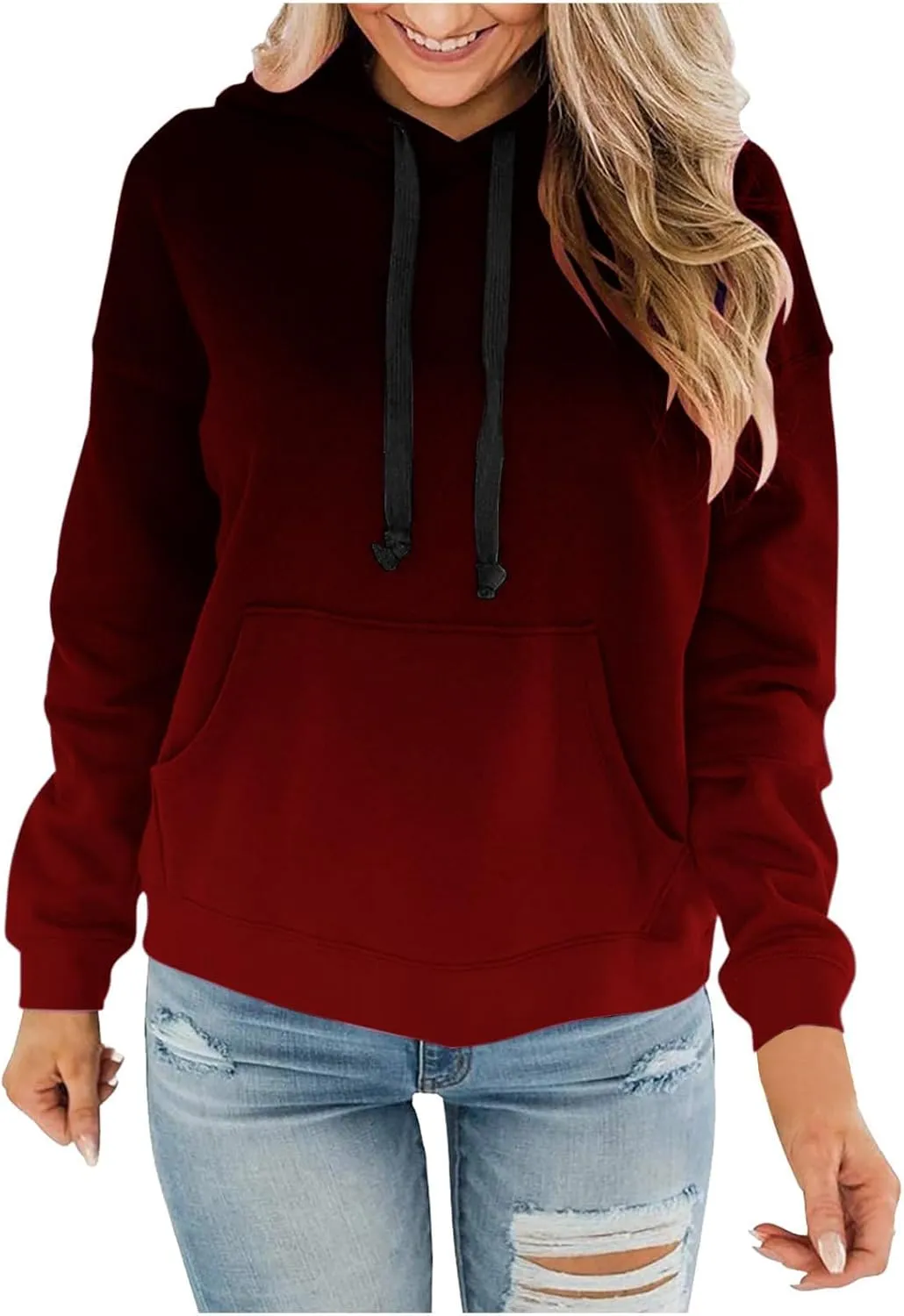 Ceboyel Women Tie Dye Hoodies Trendy Hooded Sweatshirt Pullover Tops Cute Hoodie Sweater Casual Teen Girls Fitted Clothing