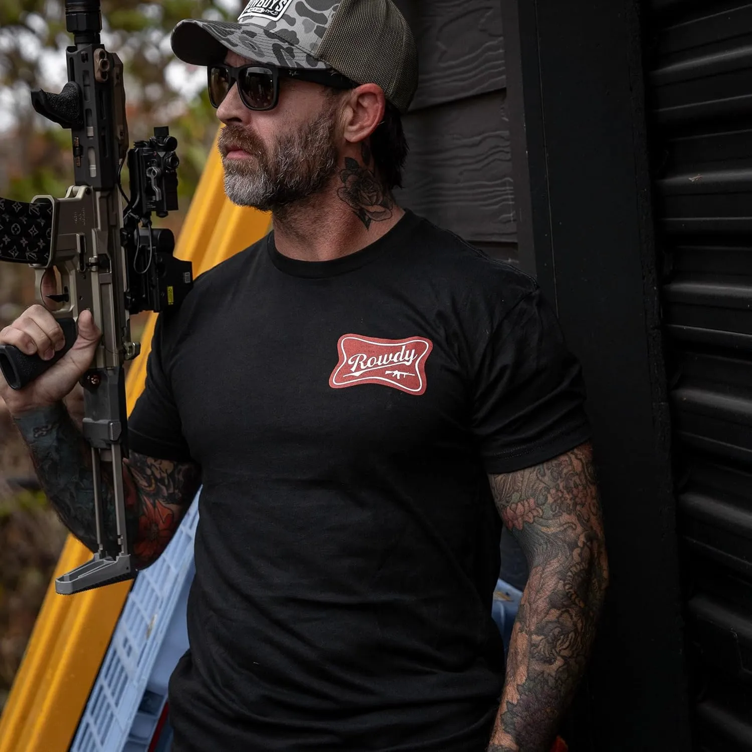 Combat Iron Men's Graphic Tees | Rowdy Beer Logo | Mens Graphic T-Shirts