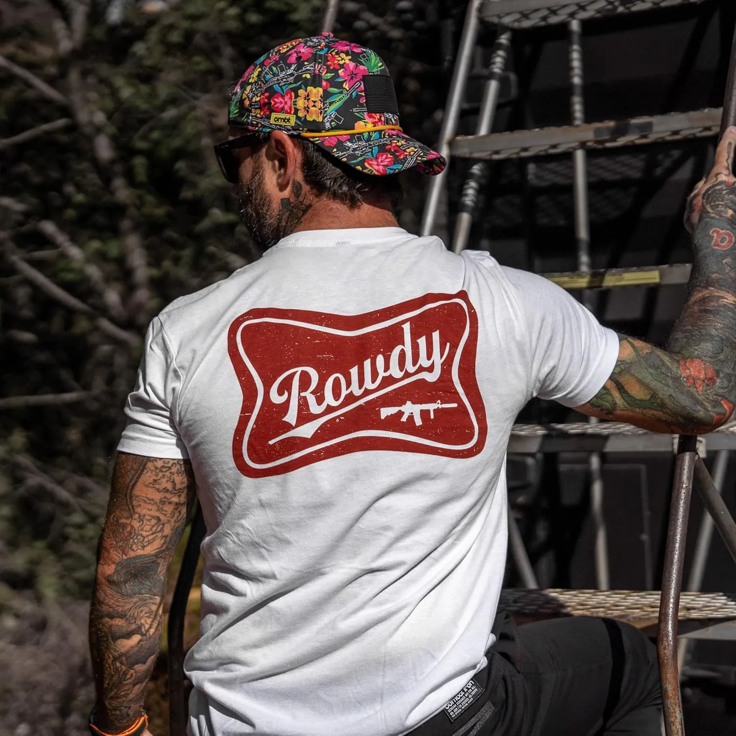 Combat Iron Men's Graphic Tees | Rowdy Beer Logo | Mens Graphic T-Shirts
