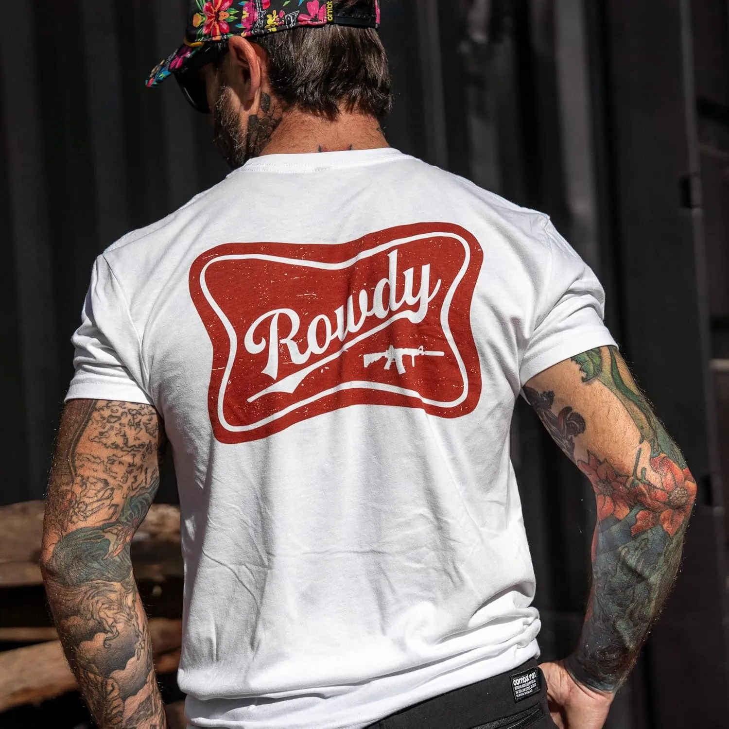 Combat Iron Men's Graphic Tees | Rowdy Beer Logo | Mens Graphic T-Shirts
