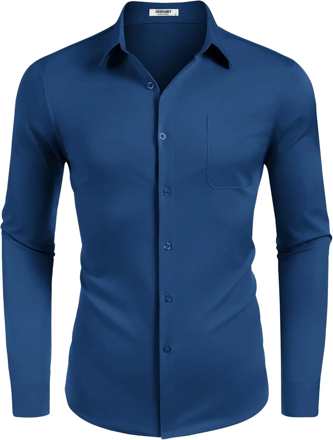 COOFANDY Mens Dress Shirt Long Sleeve Button Down Shirts Business Casual Wrinkle Free Shirts with Pocket
