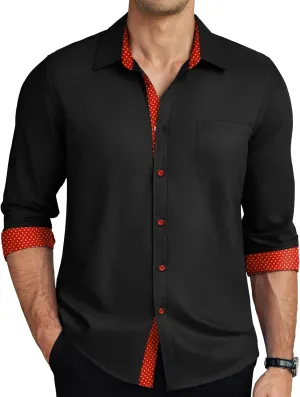 COOFANDY Men's Long Sleeve Button Down Dress Shirts Business Casual Wrinkle Free Untucked Shirts