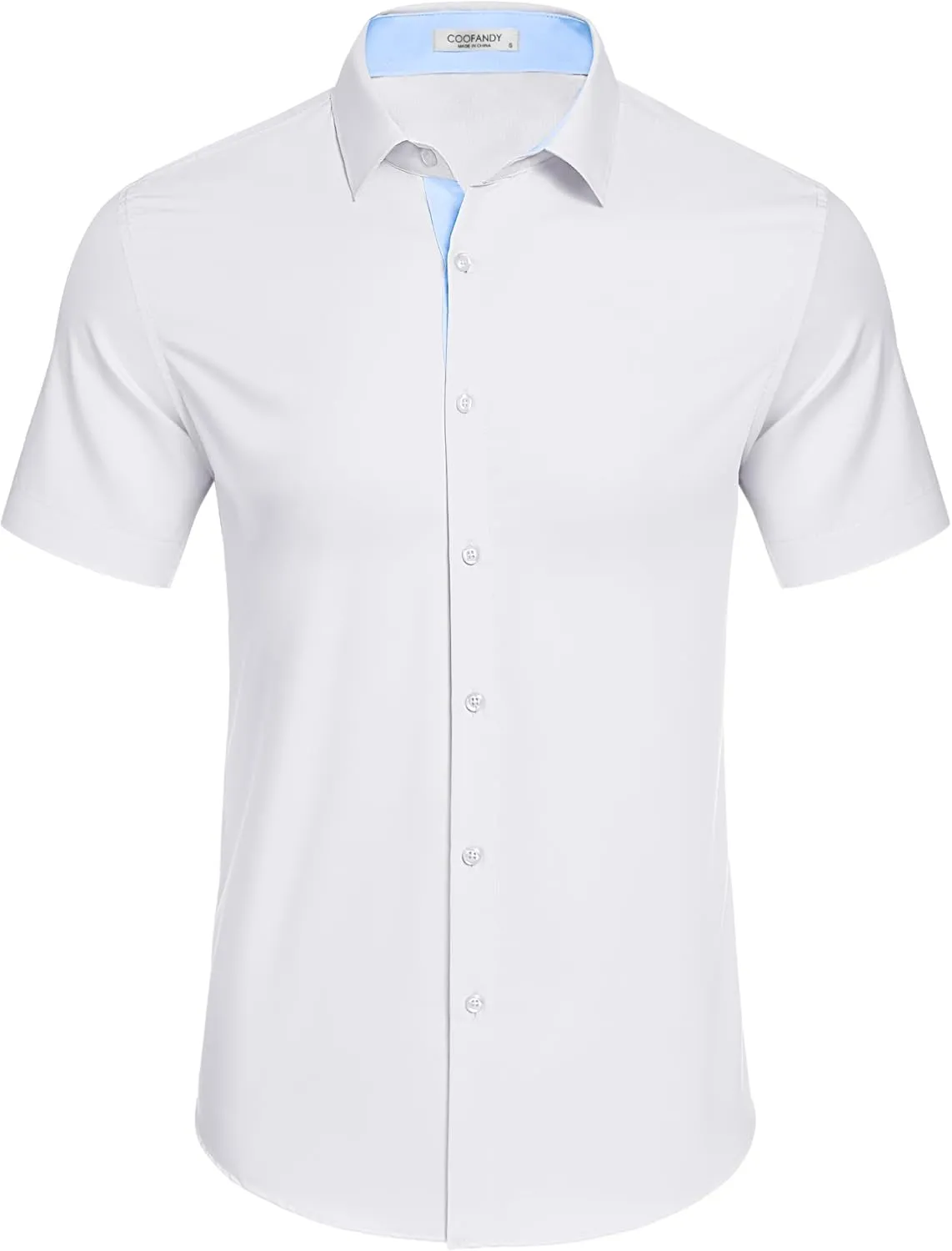 COOFANDY Men's Wrinkle Free Business Dress Shirts Short Sleeve Button Down Shirts