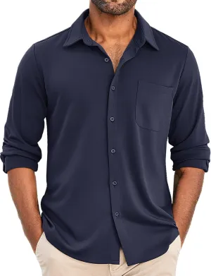 COOFANDY Men's Wrinkle Free Shirts Casual Long Sleeve Button Down Dress Shirts