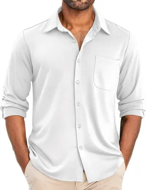 COOFANDY Men's Wrinkle Free Shirts Casual Long Sleeve Button Down Dress Shirts