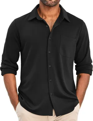 COOFANDY Men's Wrinkle Free Shirts Casual Long Sleeve Button Down Dress Shirts