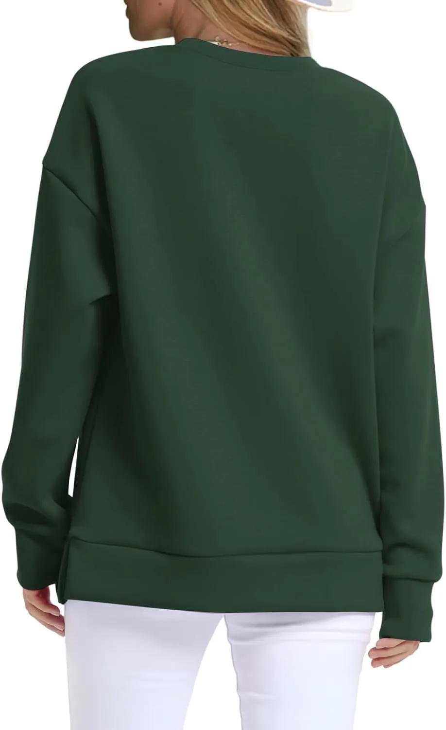 Crewneck Sweatshirts for Women Trendy 2024 Solid Color Pullover Tops Long Sleeve Sweatshirt Tunic Fall Winter Clothes
