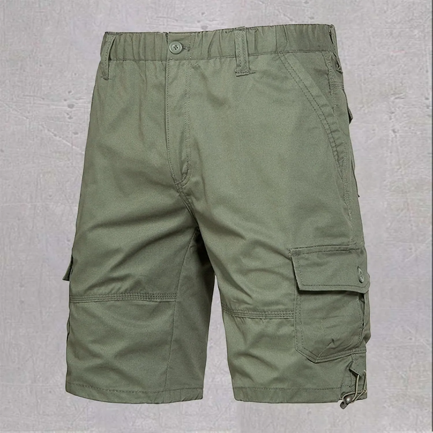 CRNTCEM Mens Outdoor Fishing Hiking Shorts Lightweight Outdoor Golf Work Shorts Expandable Waist Tactical Cargo Short Pants