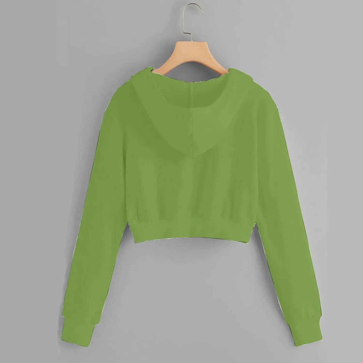 Cropped Hoodie for Women Fashion Zip Up Track Jackets Long Sleeve Athletic Sports Casual Sweatshirts with Pockets