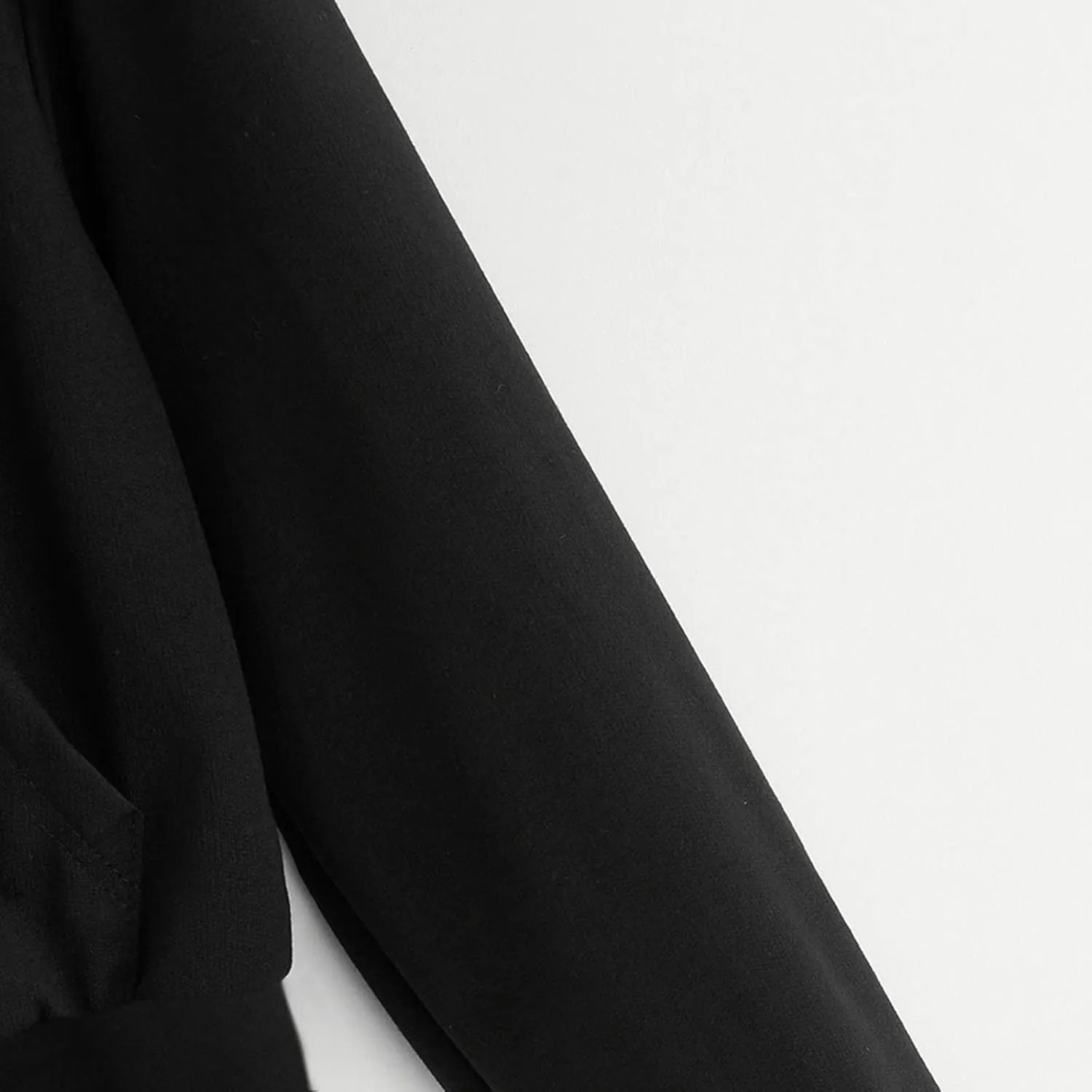 Cropped Hoodies for Women Casual Solid Color Zipper Long Sleeve Tops Fall Sweatshirts Adult Pullover with Pockets