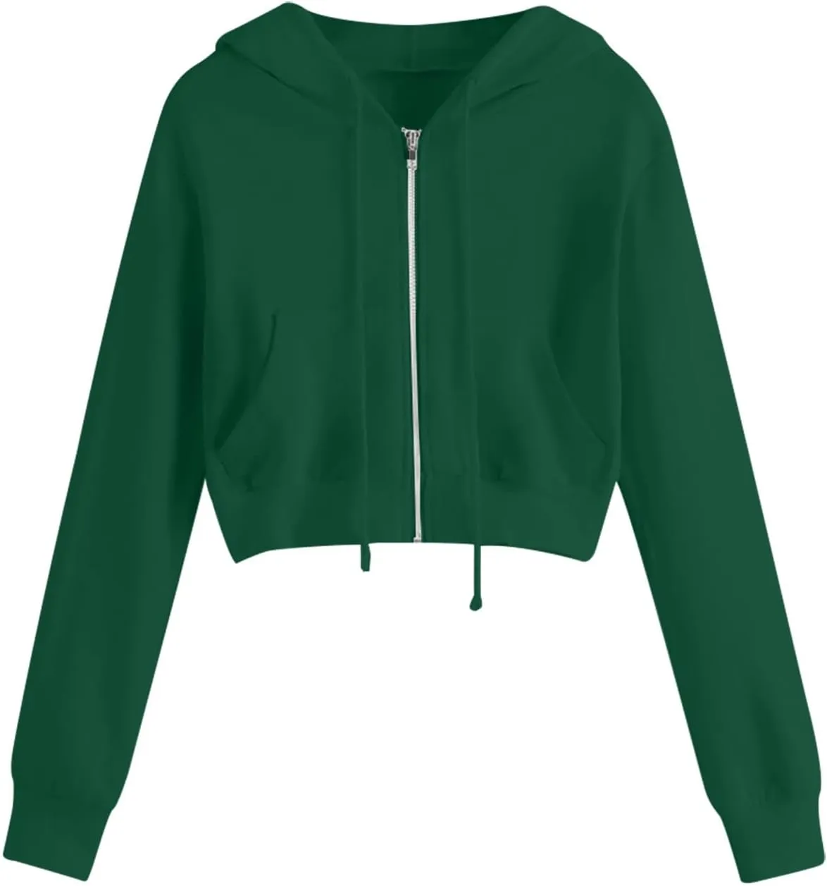 Cropped Zip Up Hoodie Women Lightweight Long Sleeve Crop Tops Womens Cute Hoodies Zipper Fall Sweatshirt