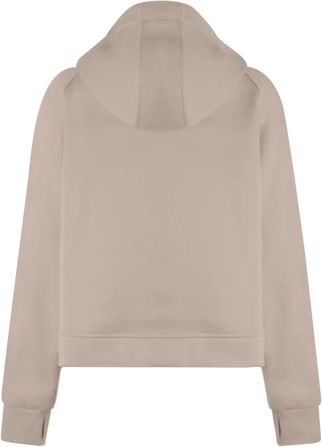 Cropped Zip Up Hoodie Women Oversized Thumb Hole Fleece Sweatshirt Athletic Trendy Y2k Plain Gym Zipper Hoodies